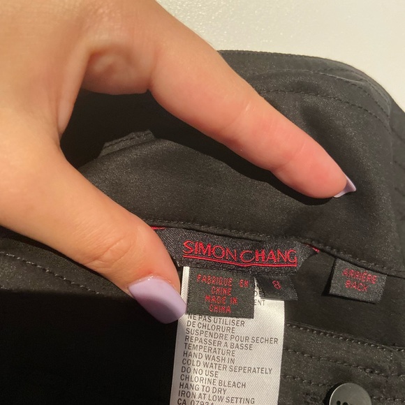 Simon Chang Wide Leg black pants - Picture 3 of 3